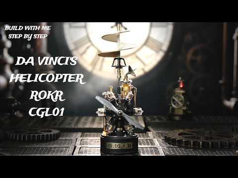 ROKR Leonardo da Vinci Helicopter CGL01 – Mechanical 3D Wooden Model  Video Preview