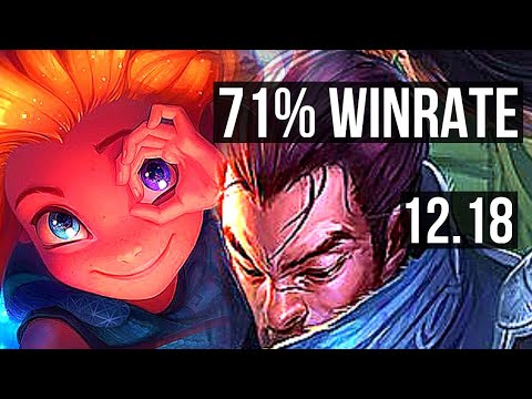 ZOE vs YASUO (MID) | 71% winrate, 11/1/4, Legendary | EUW Grandmaster | 12.18
