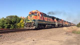 preview picture of video 'BNSF 588 in Clear Lake, MN'