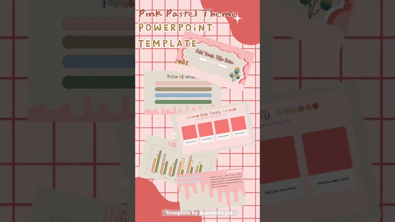 PPT Pink Pastel Theme🌤 || Aesthetic Powerpoint Template #purrave #ppt #freetemplate #powerpoint