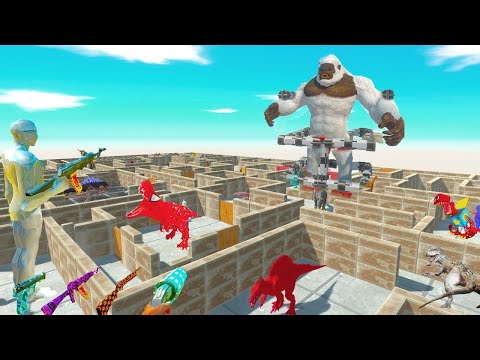 FPS AVATAR SAVE KINGKONG DEADLY MAZE vs CARTOON DINOSAURS   ARBS