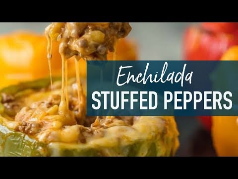 Cheesy Enchilada Stuffed Peppers Recipe