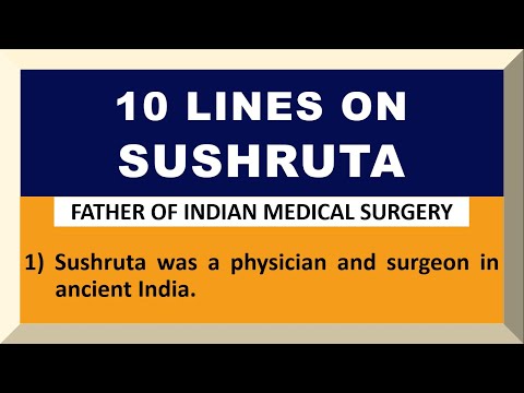 10 Lines on Sushruta in English | Few Lines about Sushruta | About Sushruta in English