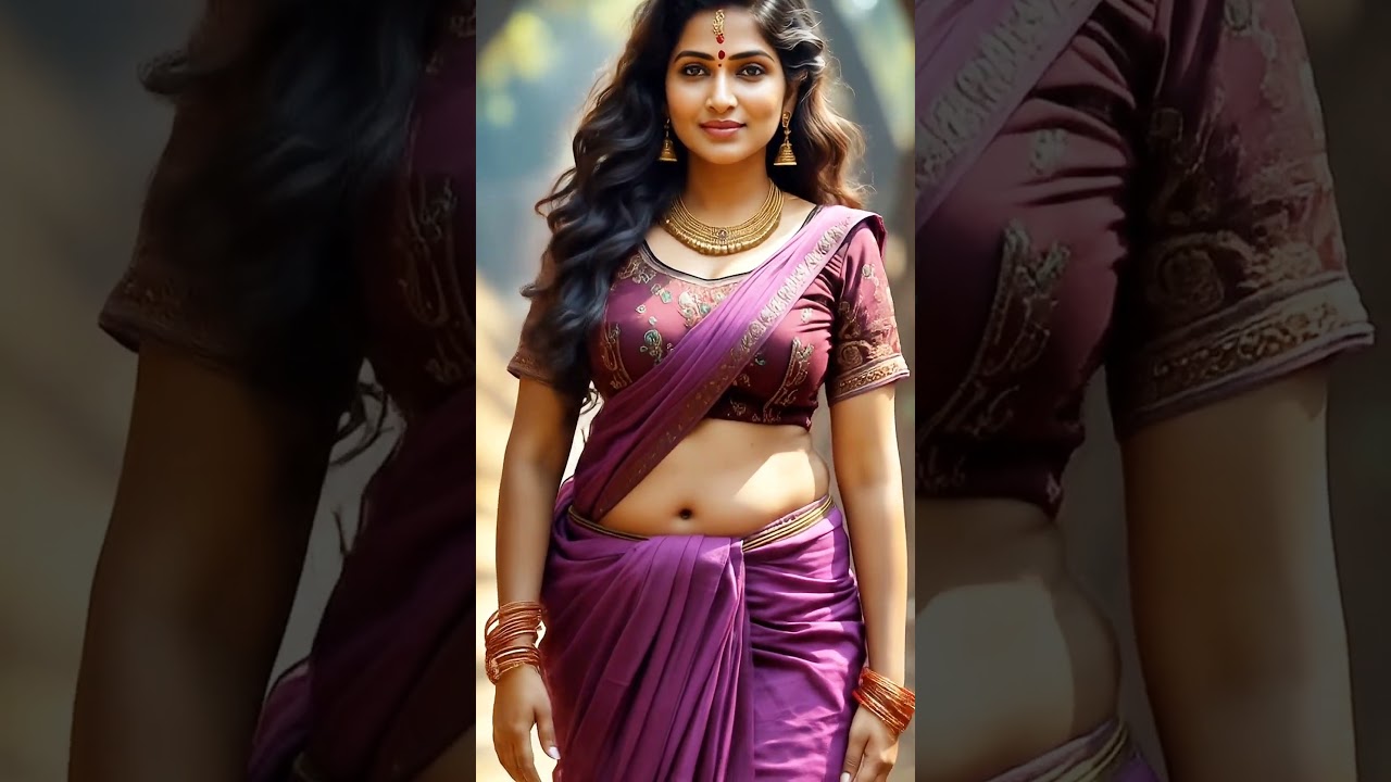 Elegant Indian Woman in Traditional Saree#shortvideos #shortsyoutube #saree #aimodel