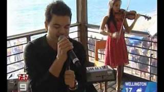 Guy Sebastian and Sally Cooper perform on The Today Show