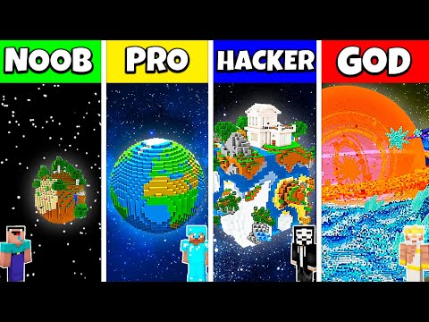 EPIC Minecraft Battle: NOOB vs PRO vs HACKER vs GOD