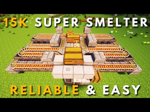 Minecraft Tutorial: 15k Super Smelter | Reliable & EASY | JAVA