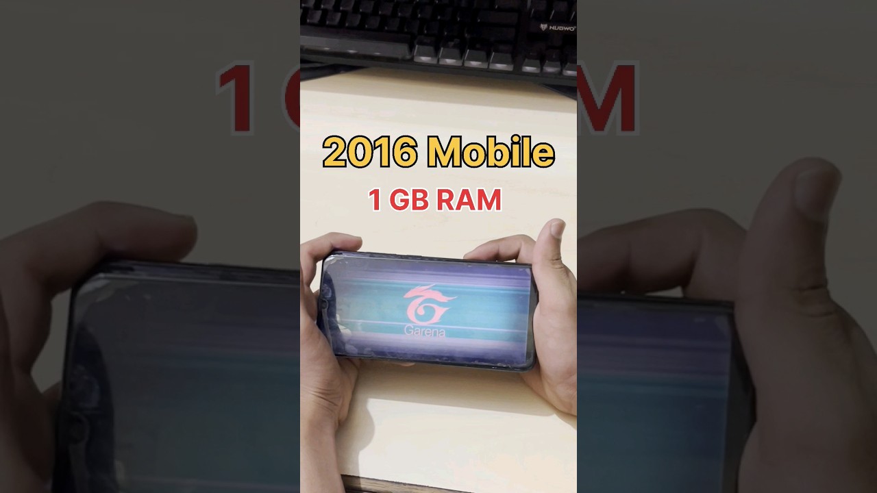 1 GB RAM 😈 💀 2016 Mobile - FREEFIRE TEST #freefire #1gbram #2gbram #iphone15 #pocox6pro #shorts