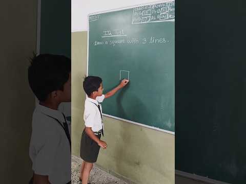 IQ test Drawing a square with 3 line#Learn with Firdous#kidseducatio#learn#kidspractise#easylearning