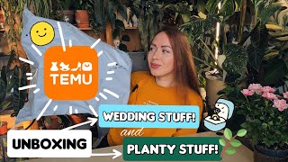 Huge Temu unboxing! 100€ worth of planty and wedding stuff👰‍♀️🌿