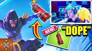 Ninja Reacts To *New* OP Dynamite Explosive Item (Wild West Fortnite Update News)