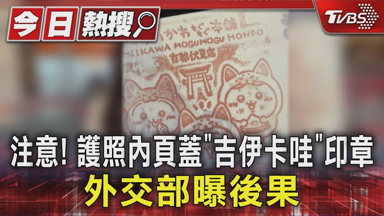 出國注意!護照內頁蓋「吉伊卡哇」印章 外交部曝嚴重後果