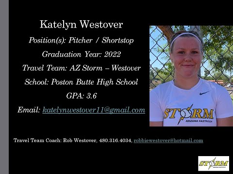 Katelyn Westover Softball Skills Video - 2022 Pitcher SS