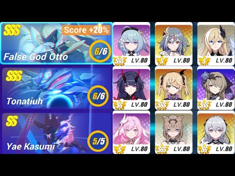 Honkai Impact 3rd - Exalted MA(Week 57) False God(47792)/Tonatiuh(39840)/Kasumi(31733)