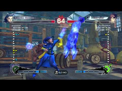 SSF4 AE: puyossan (Rose) vs Ryukichikun (Fei Long) - Ranked Match (720p HD)