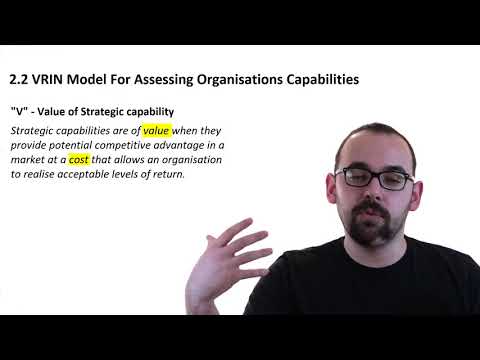 2.2 VRIN Model For Assessing Organisations Capabilities