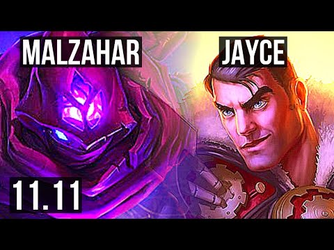 MALZAHAR vs JAYCE (TOP) | 5/1/7, 1.8M mastery, 1000+ games | KR Diamond | v11.11