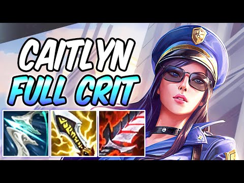 FULL CRIT OFFICER CAITLYN MID PRESEASON 12 | New Build & Runes | League of Legends