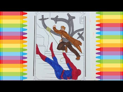 Coloring Spider Man and Doctor Octopus!