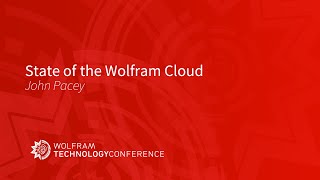 State of the Wolfram Cloud