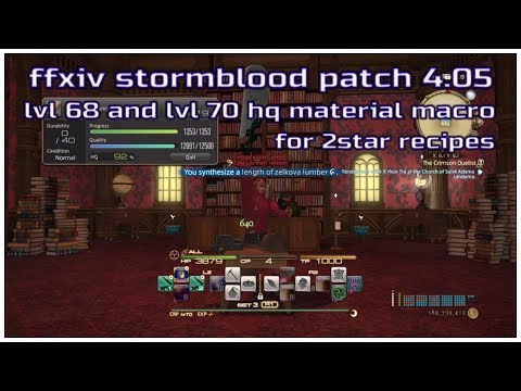 lvl 68 and 70 HQ material macro for 2star recipes
