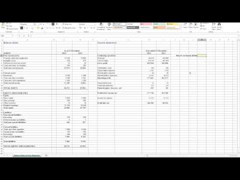 Calculating Return on Assets (ROA) in Excel