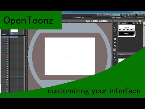 OpenToonz: customizing interface windows