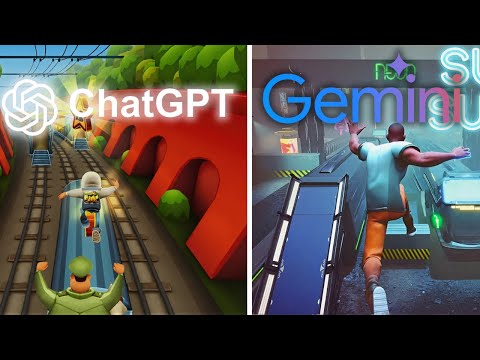 ChatGPT vs Gemini 3 Make Subway Surfers on RTX From Scratch