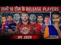 IPL 2026 All 10 Teams Retain And Release Player List CSK RCB MI KKR DC GT LSG PBKS RR SRH