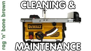 Tablesaw Cleaning & Maintenance - DeWalt DW745