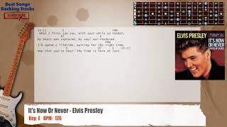 It&#39;s Now Or Never - Elvis Presley Guitar Backing Track with chords and lyrics