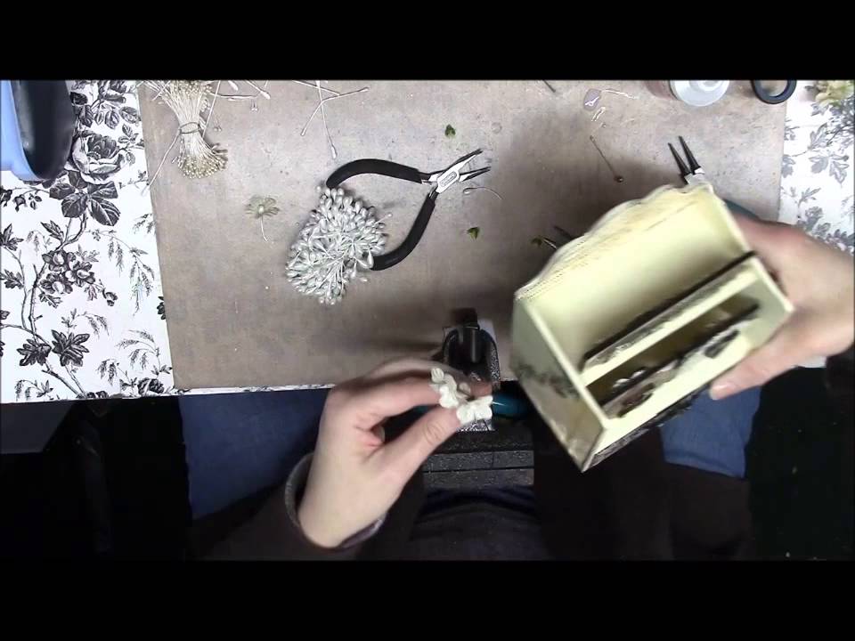 Altered Desk Calendar plus a flower spray process