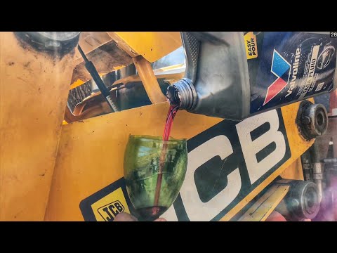 Changing Transmission Oil In JCB 3DX, Gear Oil And Filter Replacement