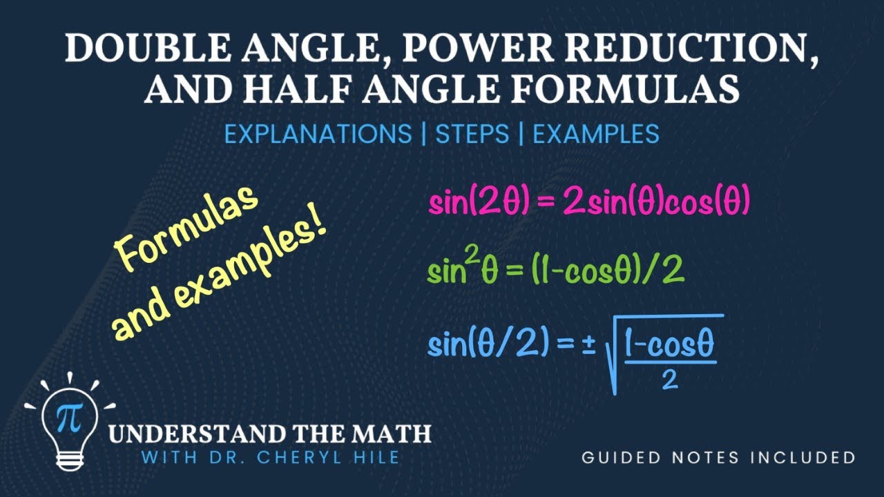 Double Angle, Power Reduction, and Half Angle Identities Made Clear
