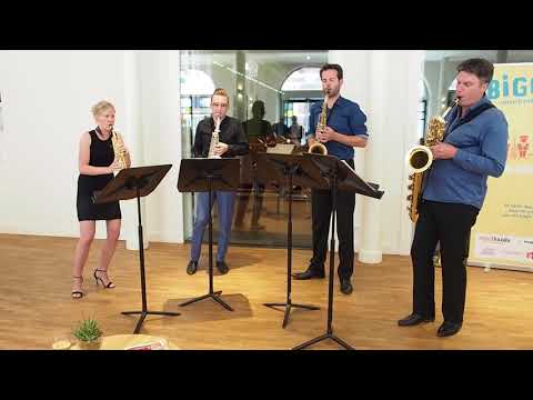 Haags Saxofoon Kwartet (the Hague Saxophone Quartet) tijdens BIGGG (Leiden) - Gershwin