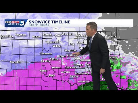 Latest on ice and snow totals as Oklahoma braces for winter storm