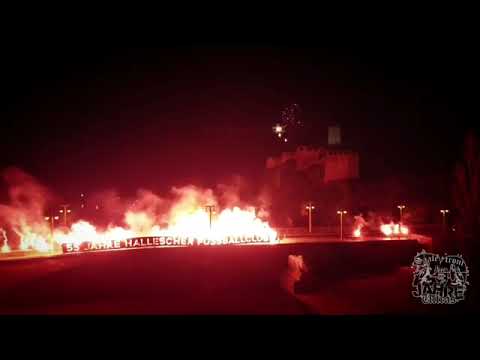 Saalefront Ultras Andi Meißner der Capo der SF nimmt Kinderschläger aus Merseburg in Schutz