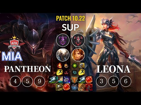 APK Mia Pantheon vs Leona Sup - KR Patch 10.22