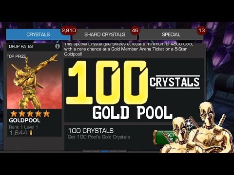 100 "Lucky" GOLDPOOL Crystals | MARVEL Contest of Champions