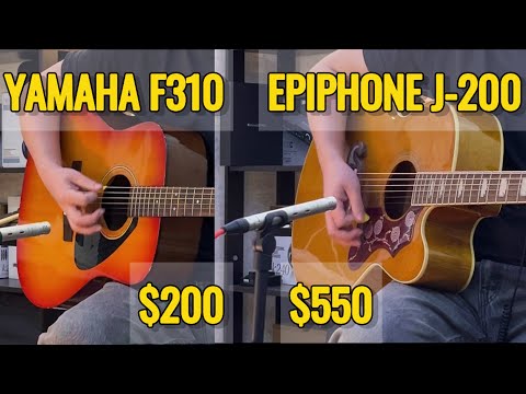 EPIPHONE J-200 EC STUDIO vs YAMAHA F310 CS | STRUMMING | SOUNDCHECK | NO EFFECT!