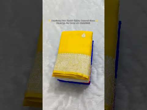 😍✨ Handloom Pure Khaddi Banarasi Chiffon Saree ✨ #handloombanarasi #khaddisaree #banarasisaree