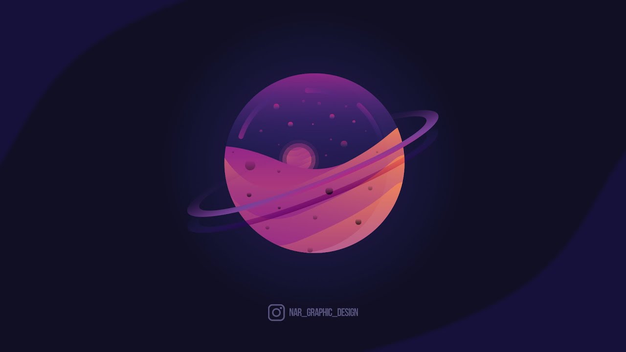 Planet Vector Illustration Adobe Illustrator (Speed Art)