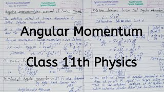 Angular Momentum | Chapter 6 | System of Particles and Rotational Motion | Class 11 Physics