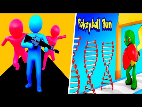 Crowd Evolution | Pokeyball Run  - Gameplay Walkthrough Max Levels (Part 1)