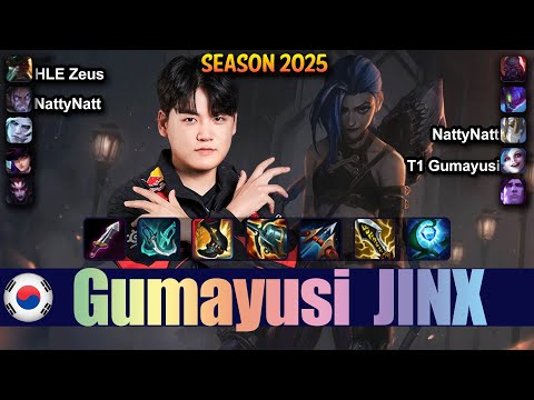 T1 Gumayusi JINX vs CAITLYN ADC - Patch 25.19 KR Ranked | lolrec