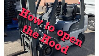 Opening Forklift Hood