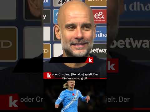 Guardiola adelt Norweger: "Haaland ist auf dem Niveau von Messi und Ronaldo" #shorts