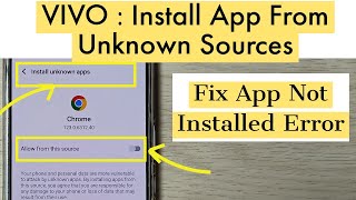 Vivo | Allow & Deny Install Unknown Apps Permission | Enable Unknown Sources on Vivo Android