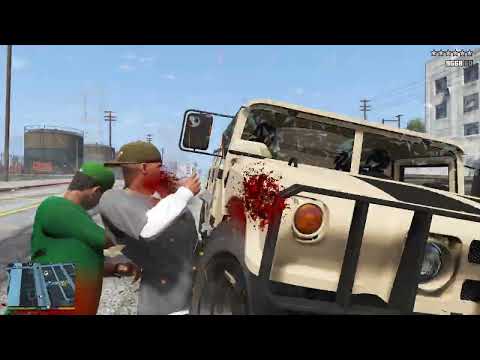 GTA 5 - Franklin & Lamar Crash FIB Deal with Grove Street Traitors + Ten Star Escape