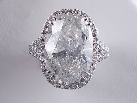 9.00 ctw Oval Cut G SI2 Diamond Engagement Ring - BigDiamondsUSA